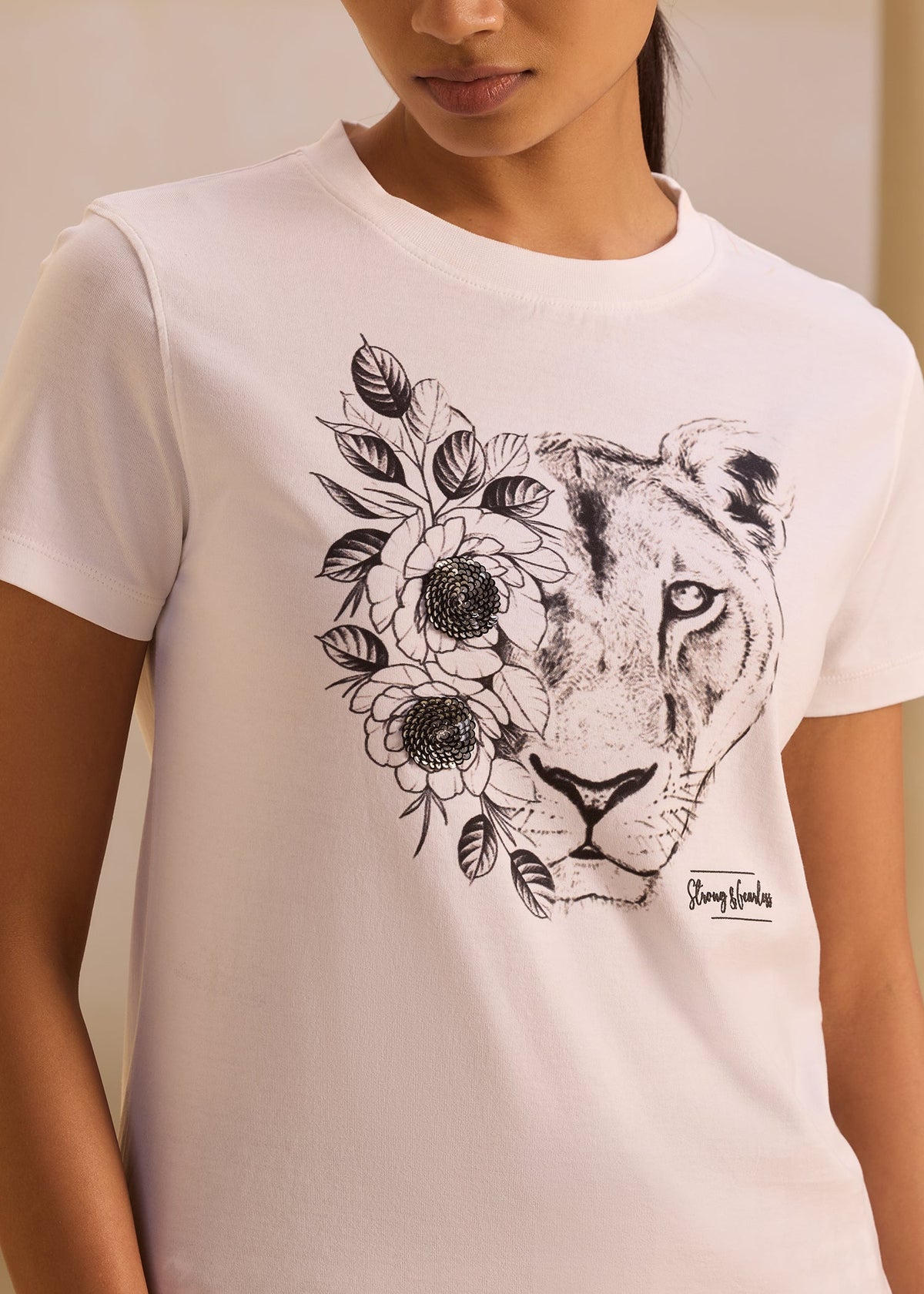 iCotton Embroidered Graphic Tee
