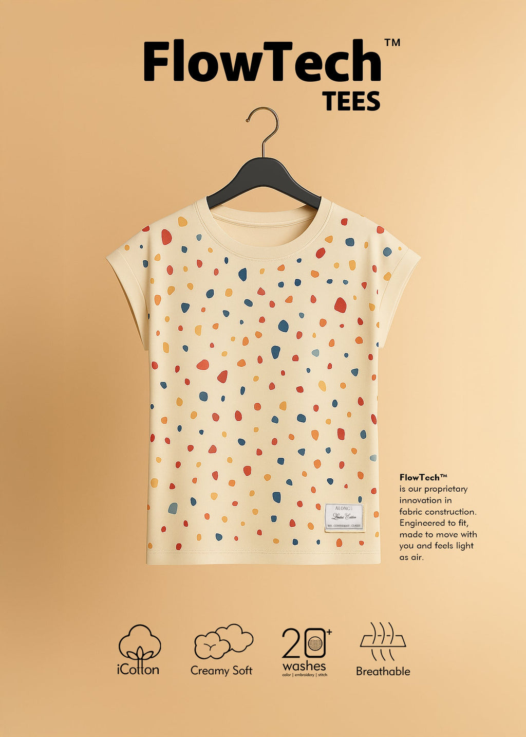 iCotton Terrazzo Oversized Muscle Tee