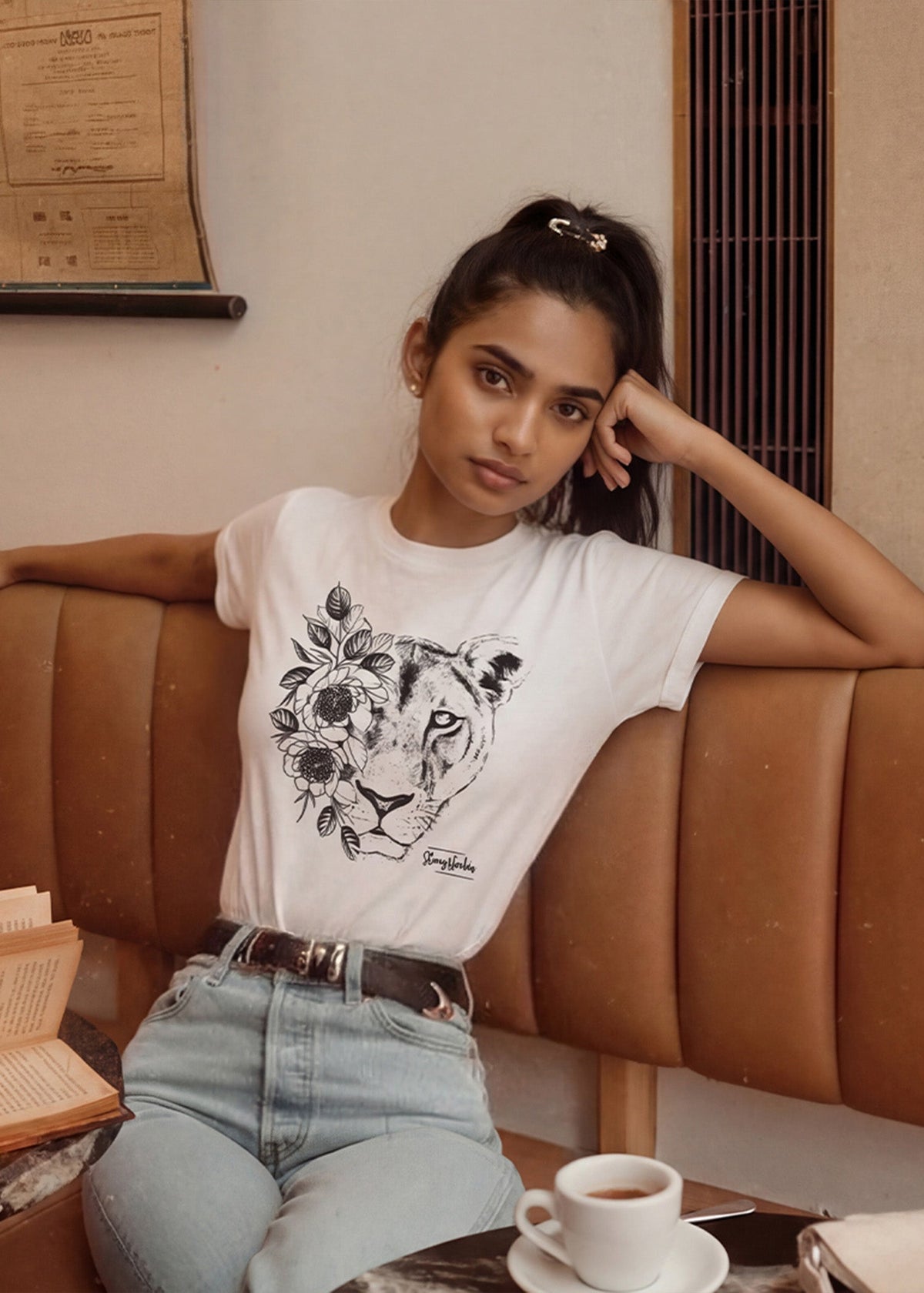 iCotton Embroidered Graphic Tee