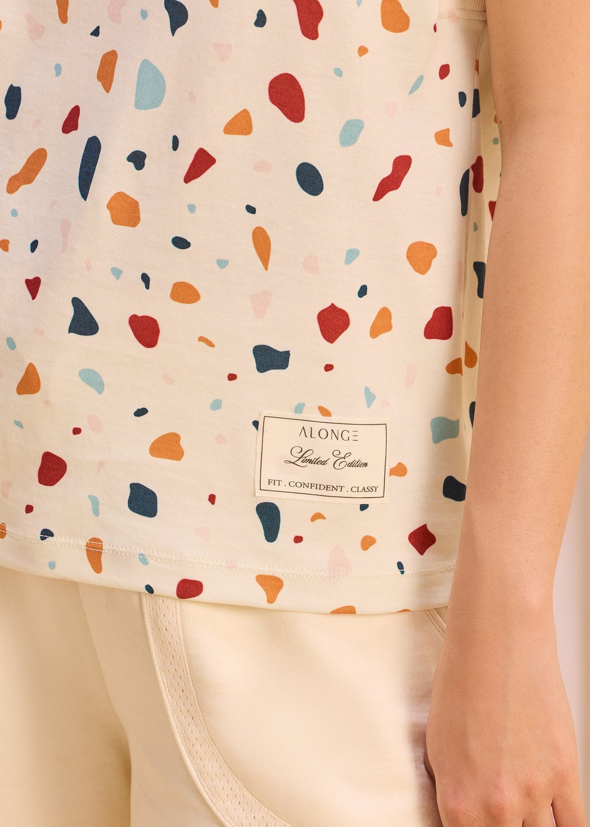 iCotton Terrazzo Oversized Muscle Tee