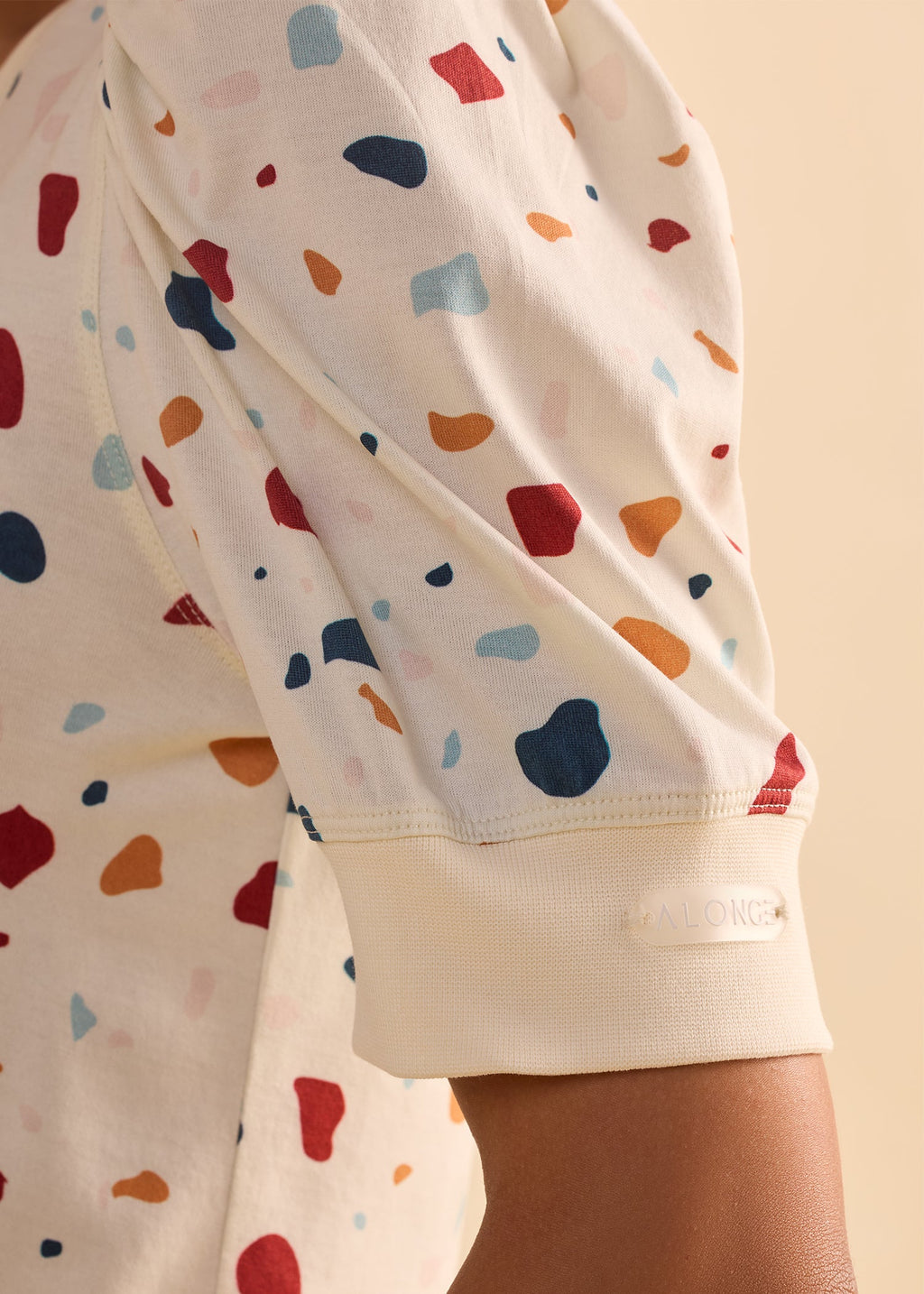 iCotton Terrazzo Pouf Sleeve Top