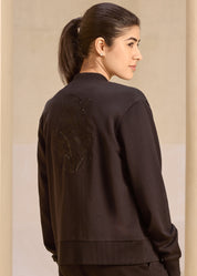 Embroidered Zipper Jacket