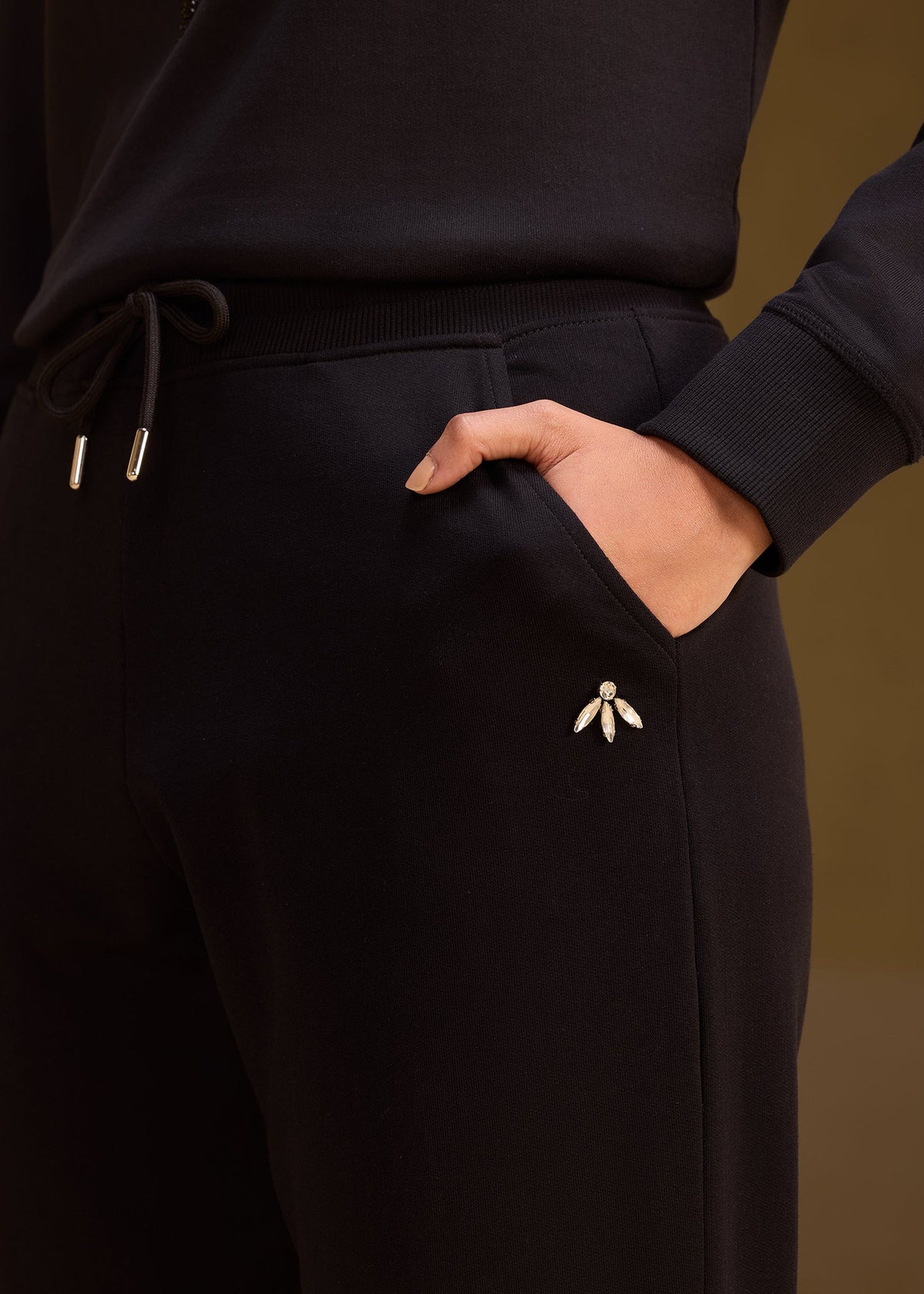 iCotton Rhinestone Tapered Pants
