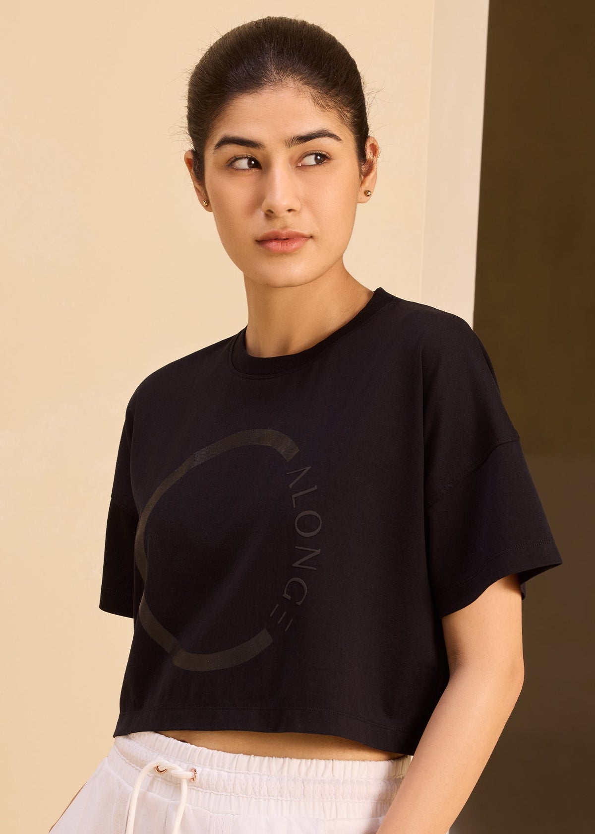 iCotton Signature Oversized Crop Tee