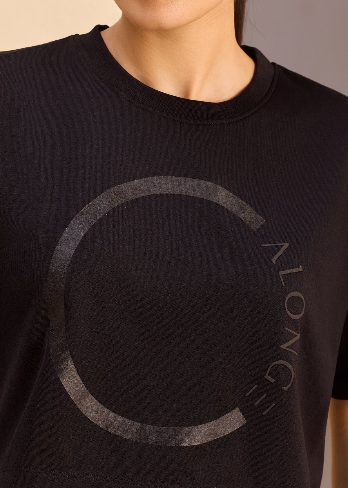 iCotton Signature Oversized Crop Tee