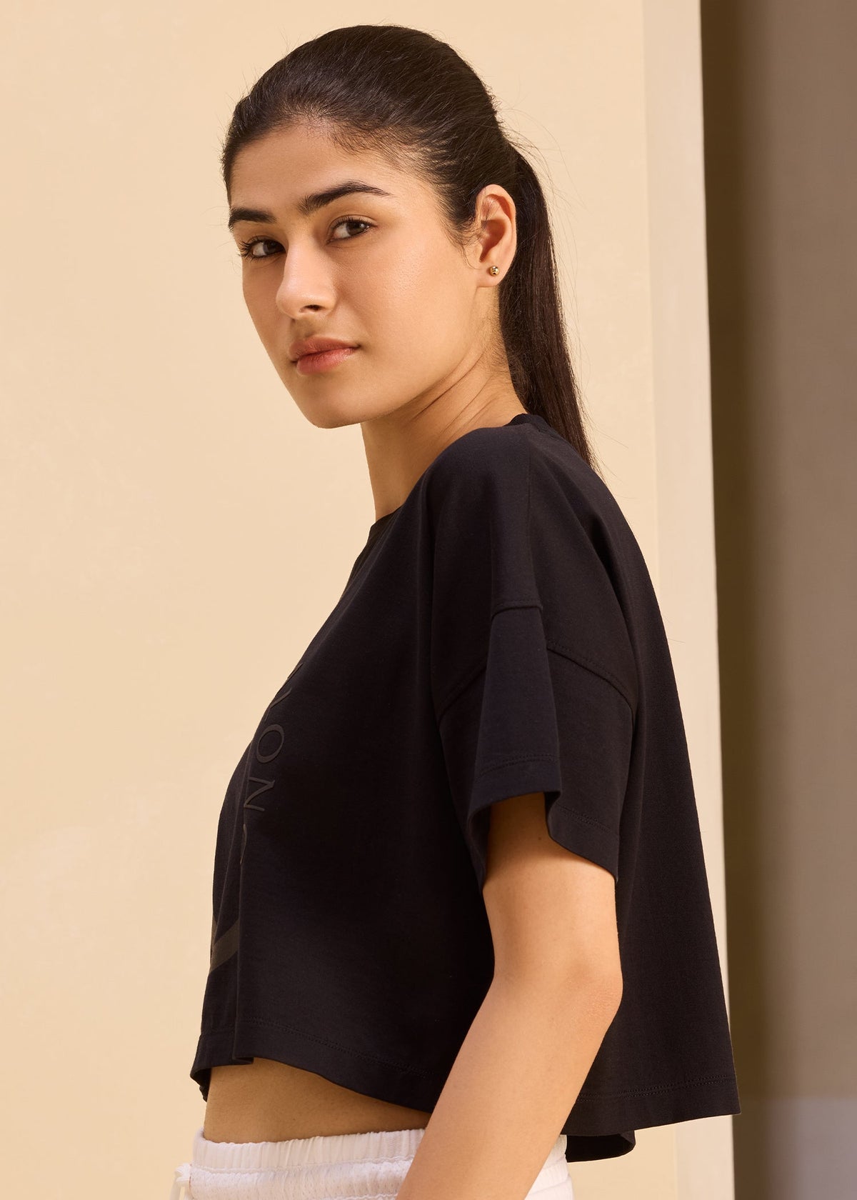 iCotton Signature Oversized Crop Tee