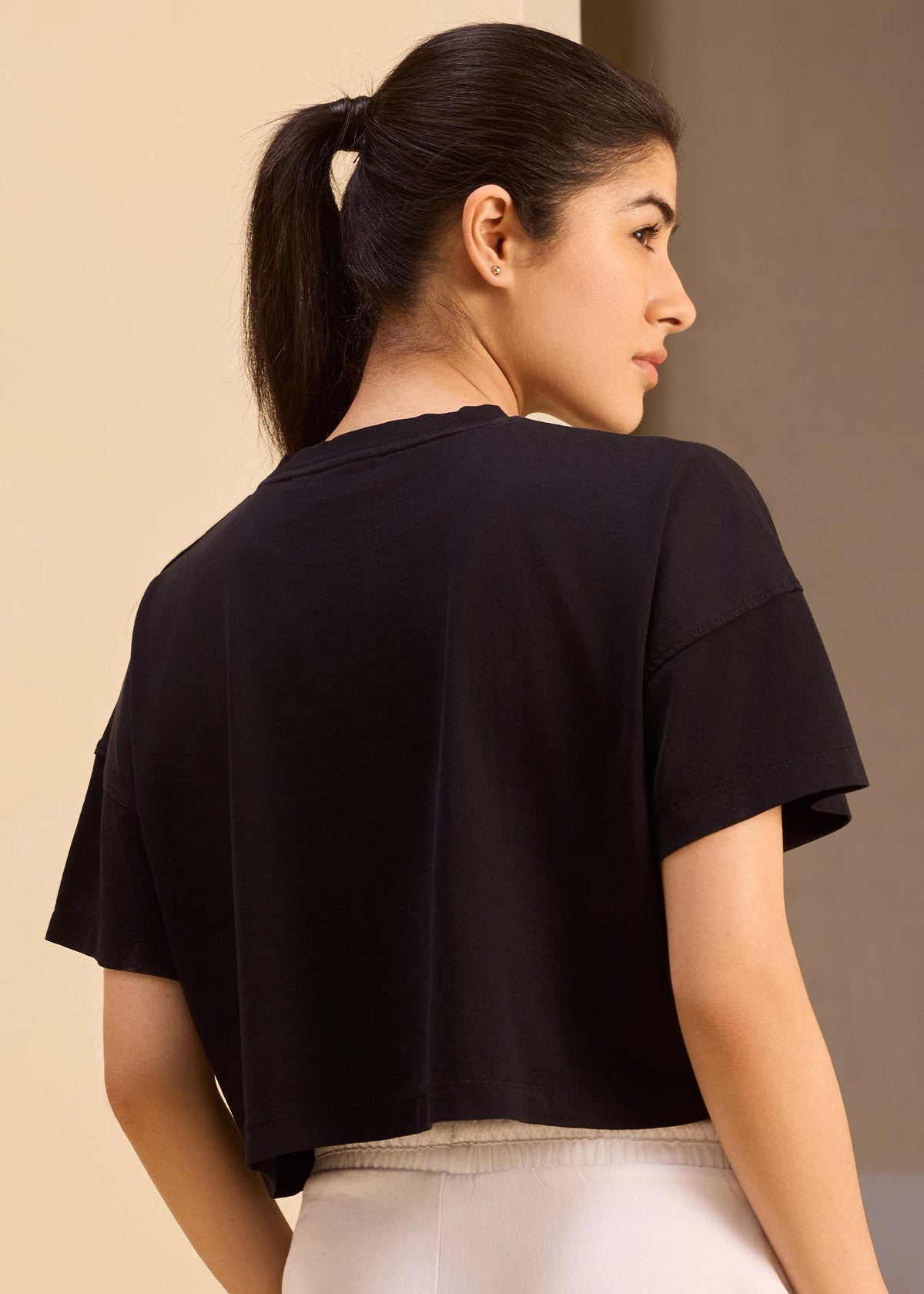 iCotton Signature Oversized Crop Tee