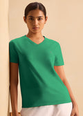 iCotton Signature Vee Neck Tee