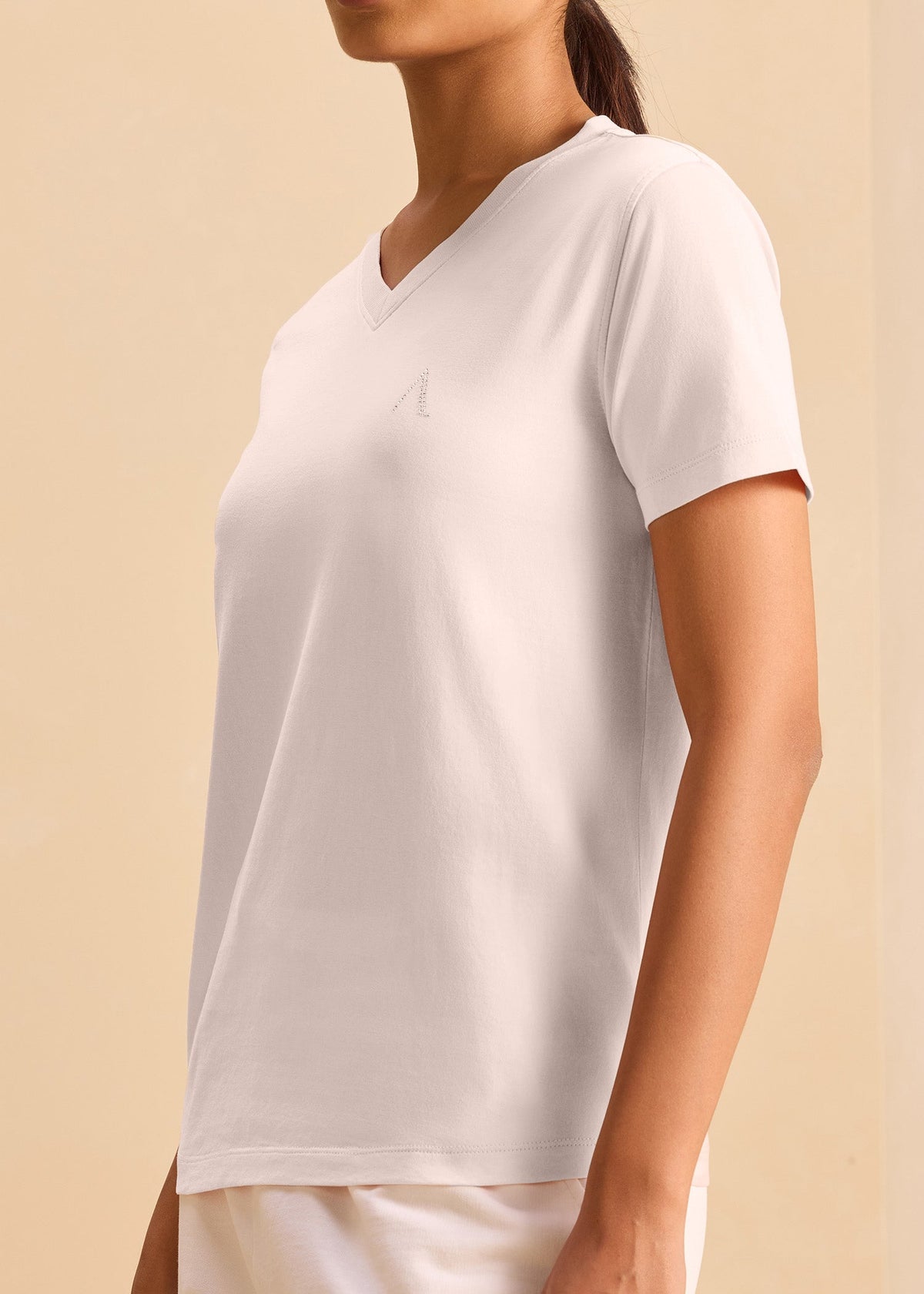 iCotton Signature Vee Neck Tee