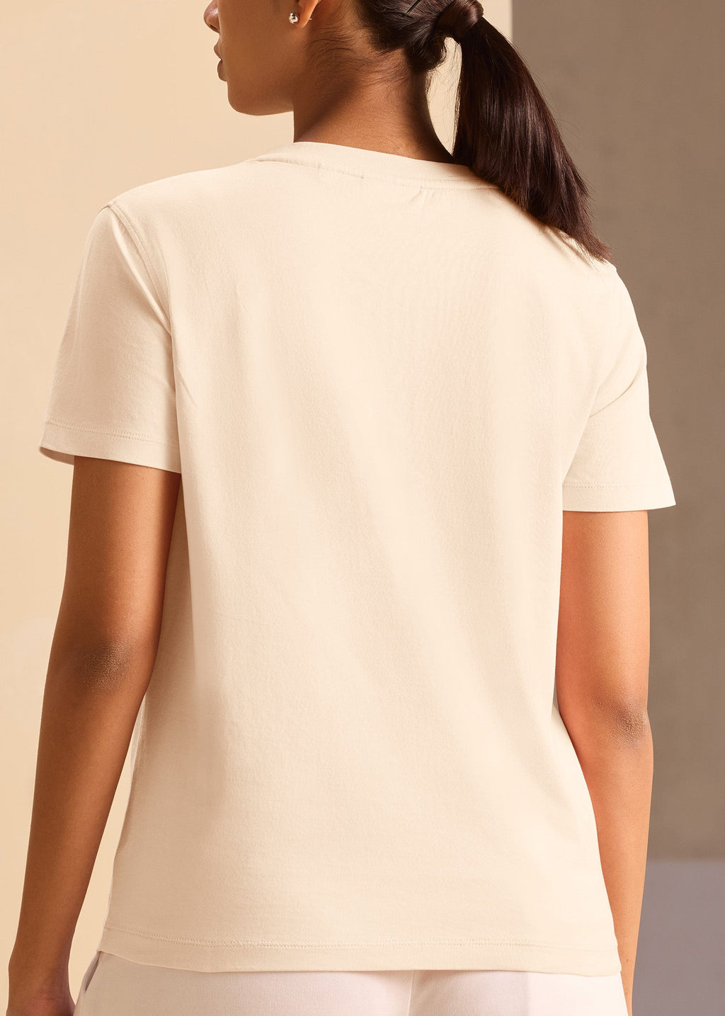 iCotton Signature Vee Neck Tee