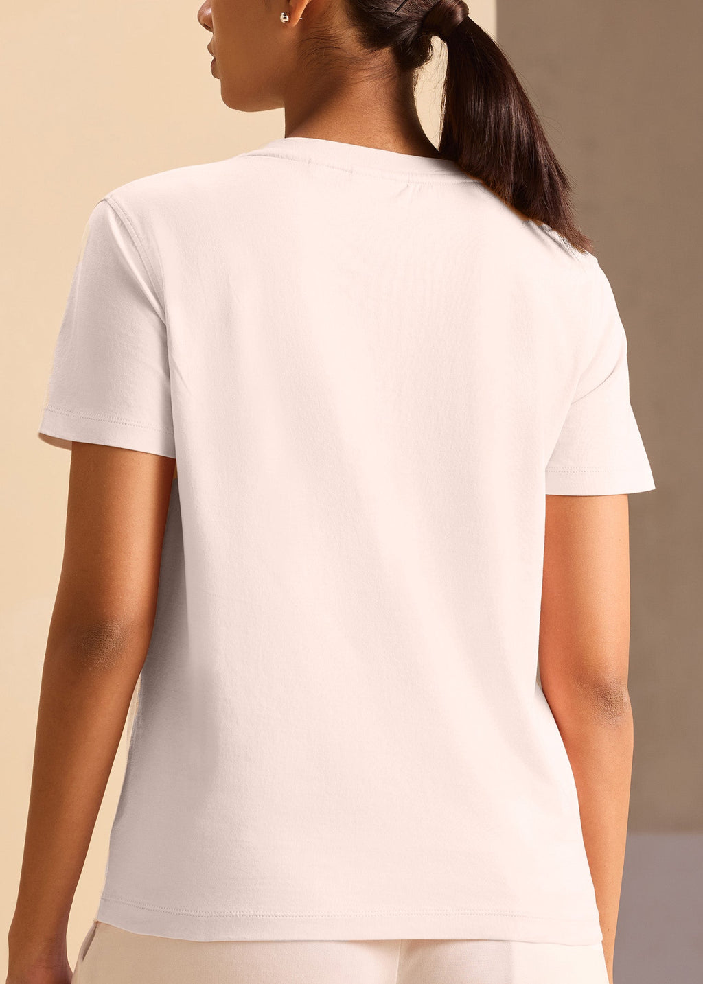 iCotton Signature Vee Neck Tee