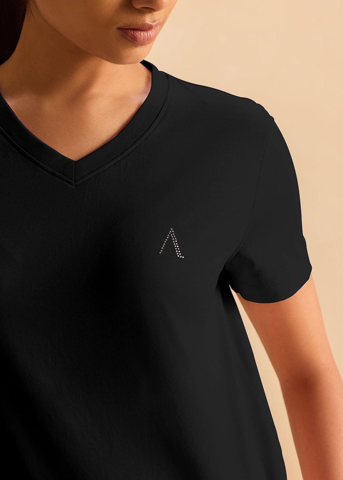 iCotton Signature Vee Neck Tee