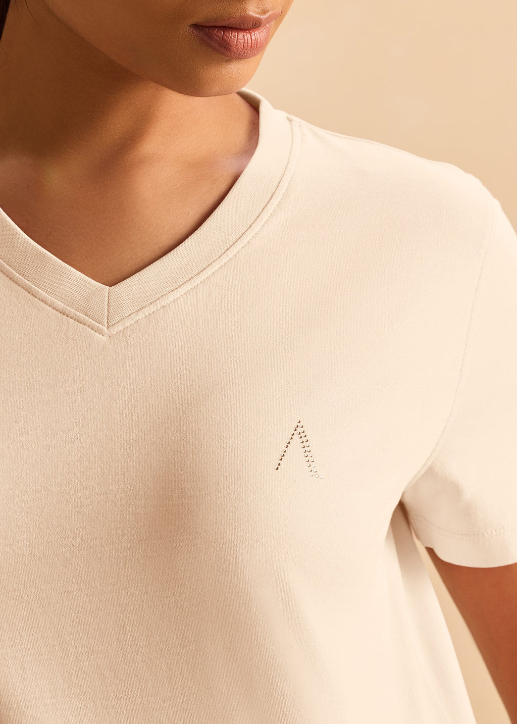 iCotton Signature Vee Neck Tee