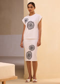 Soft Woodprint Fitted Knit Skirt