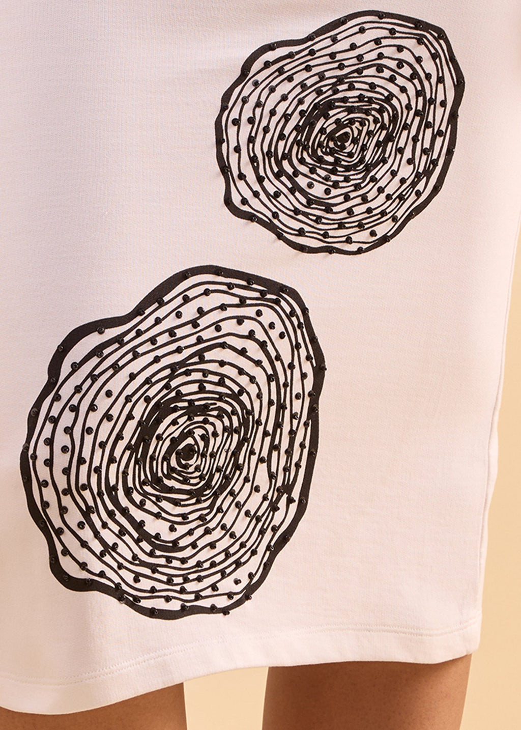 Soft Woodprint Fitted Knit Skirt