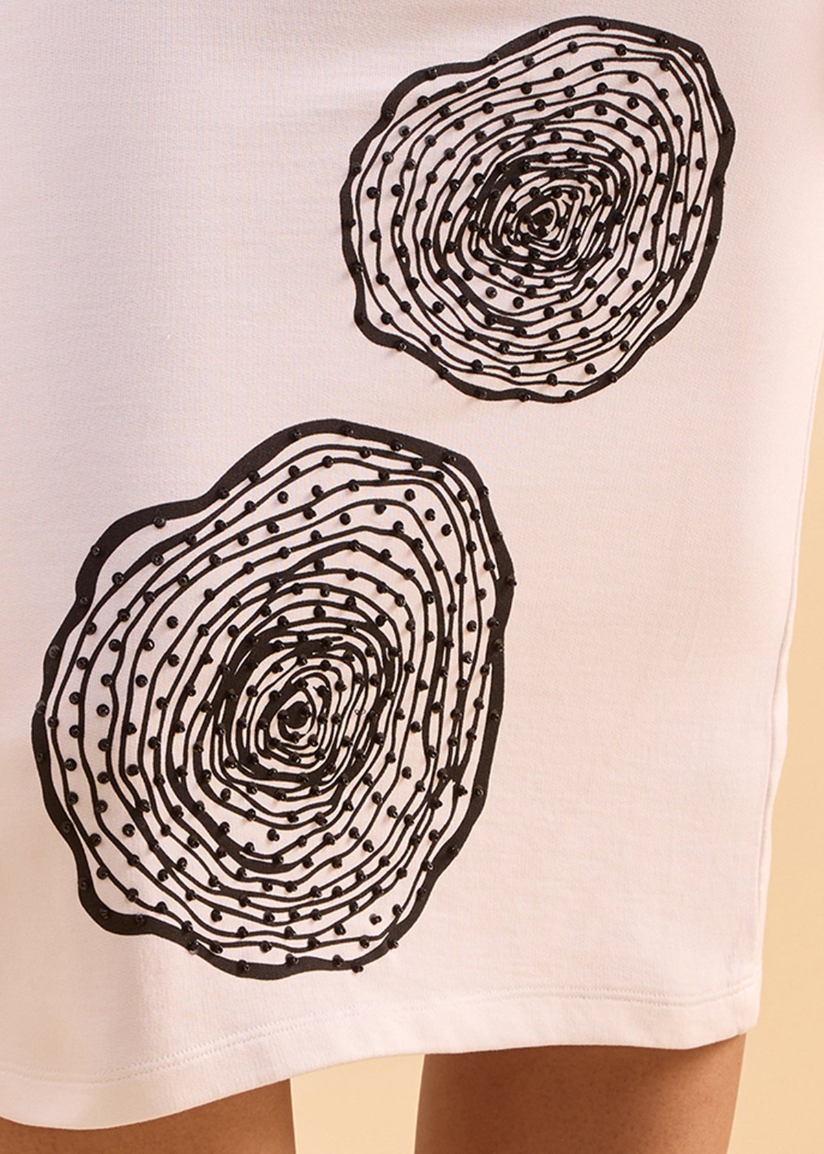 Soft Woodprint Fitted Knit Skirt