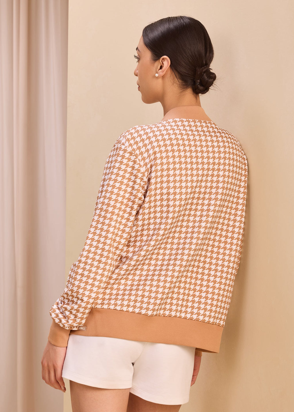 Houndstooth iCotton Zipper Jackets